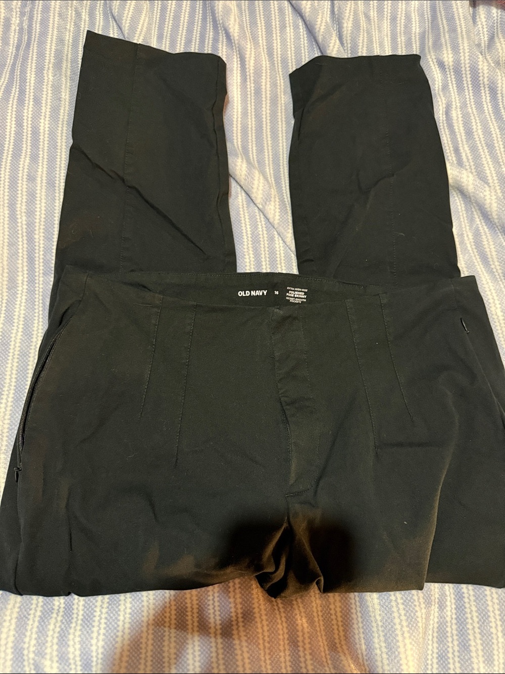 Old Navy Black Straight-Leg Dress Pants for Women